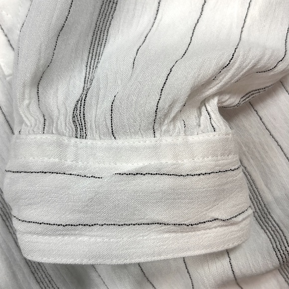 Club Monaco striped long sleeve blouse: - Picture 6 of 7